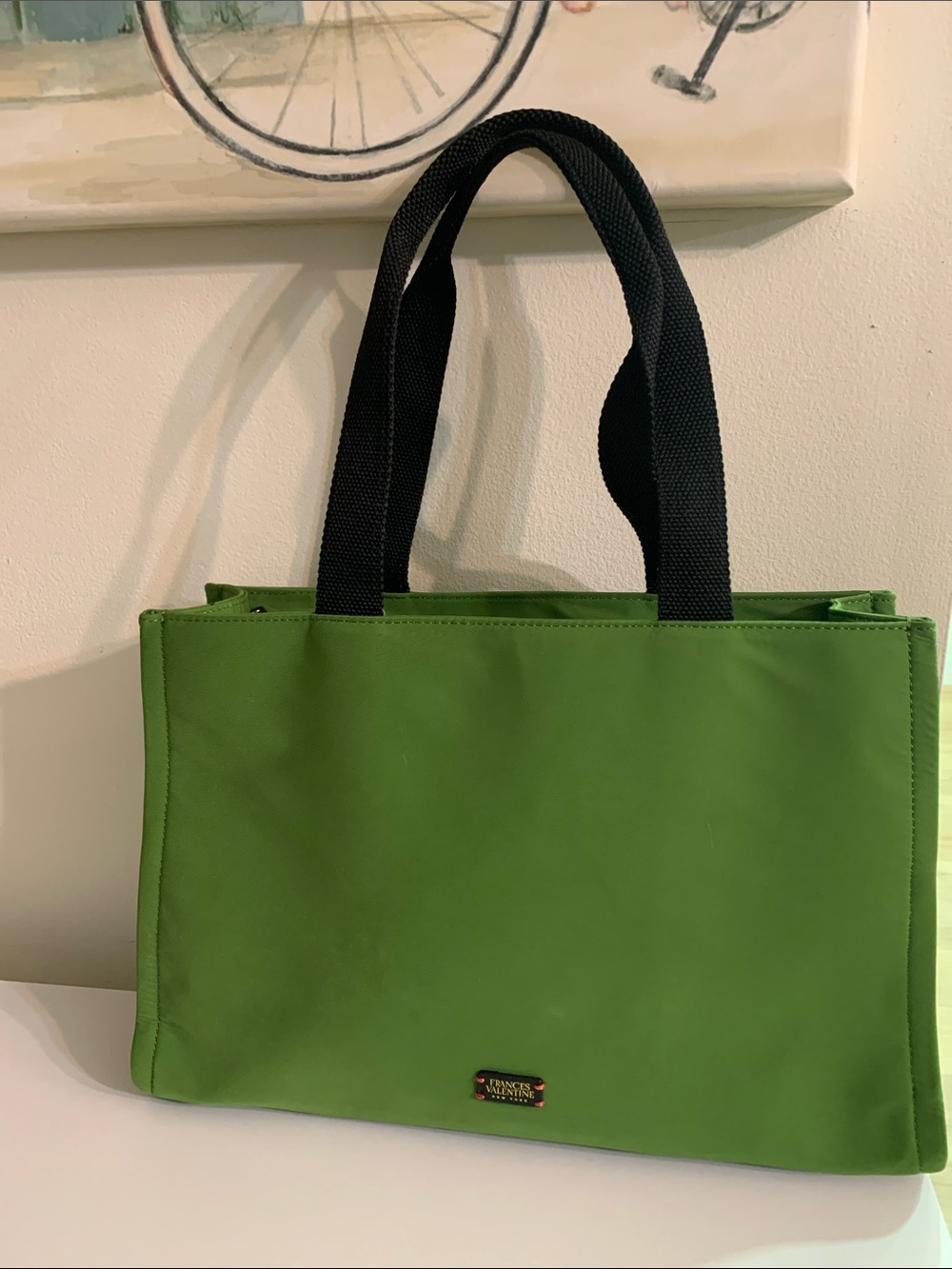 Frances Valentine “Kate Bag” Nylon Tote in Beautiful Green